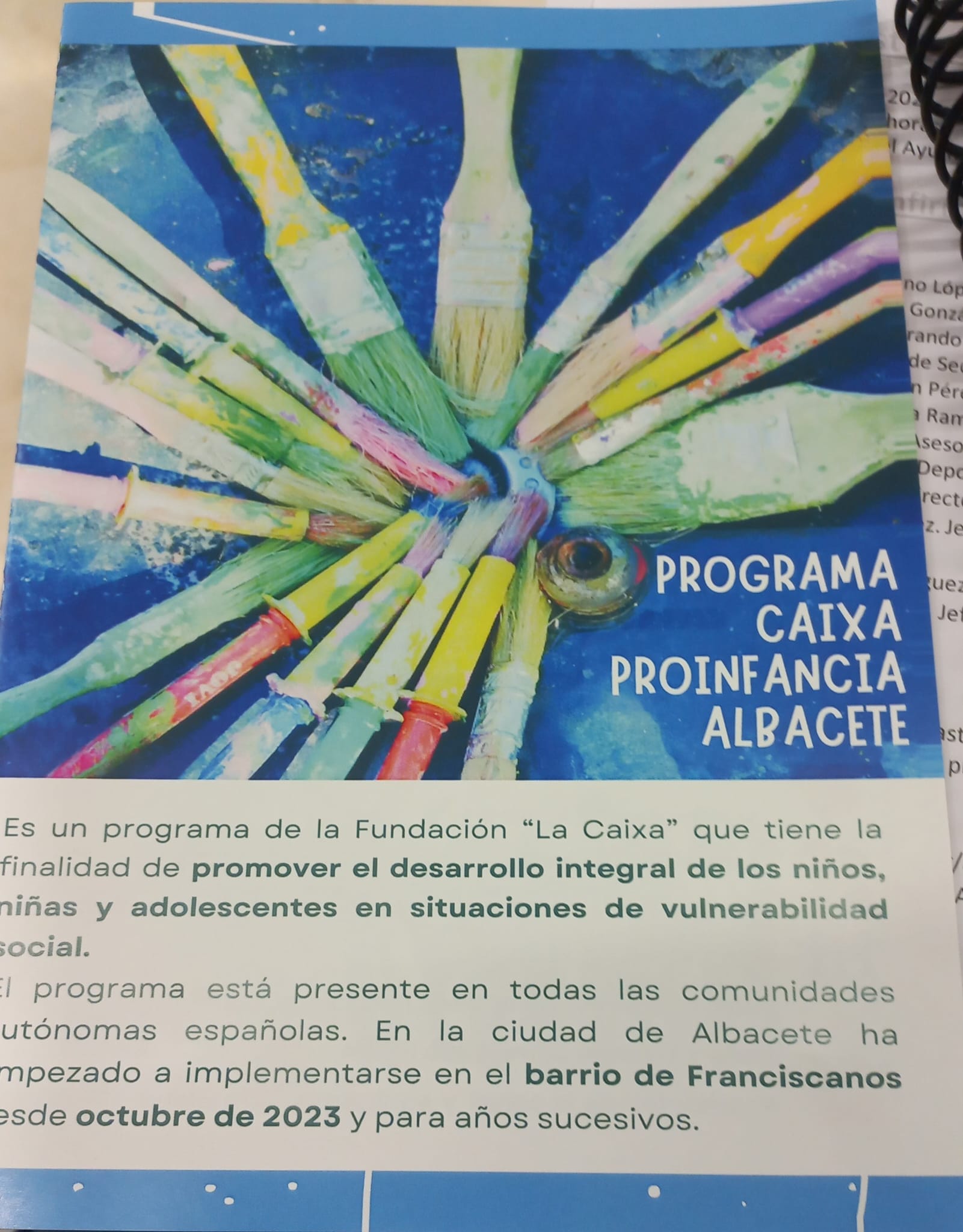 Programa Caixa Proinfancia Albacete